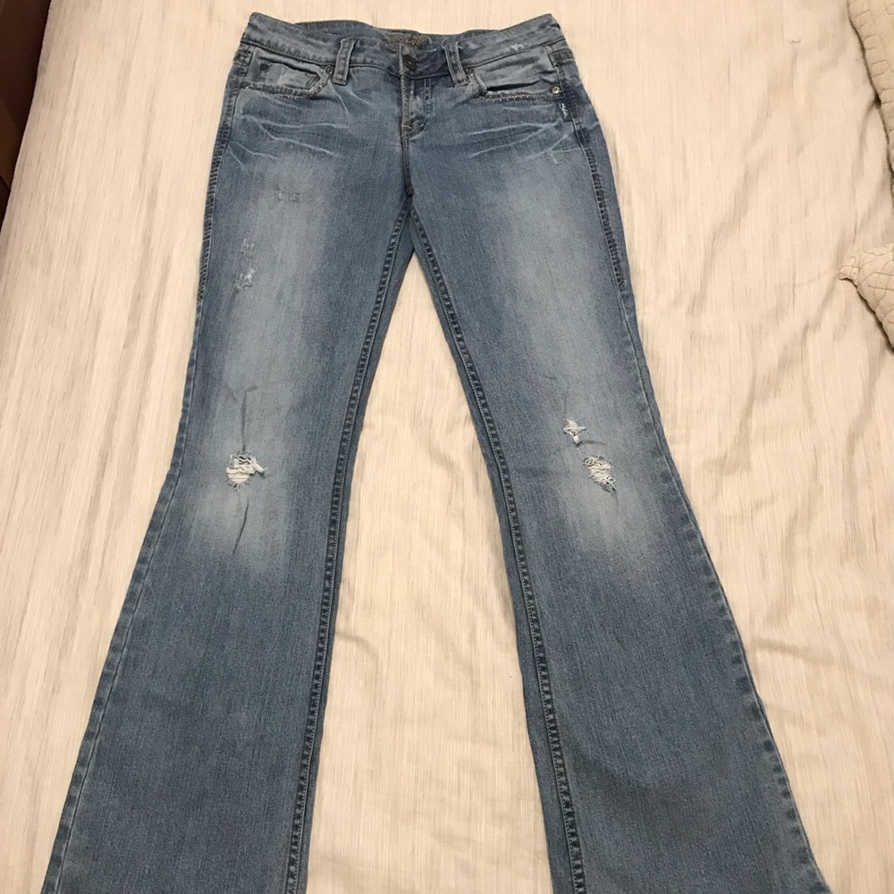 Silver used wide leg jeans